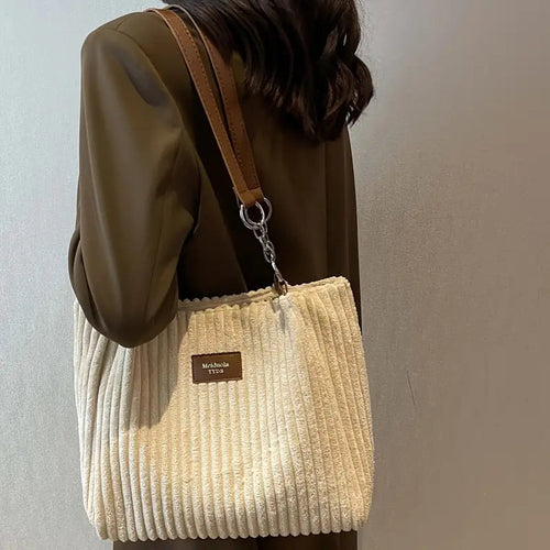 Bolso Mara™| De pana de asas dobles