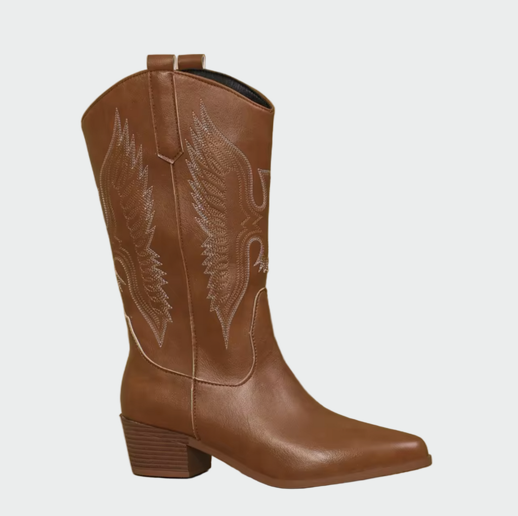 Botas Vaqueras de Cuero Coral™
