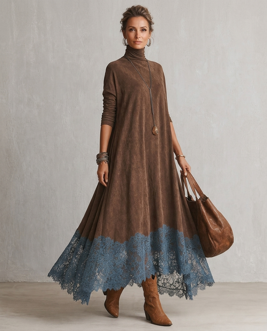 Vestido Efecto Ante Brunella