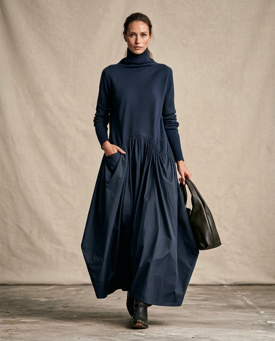 Vestido Oversize Lorenza - Azul